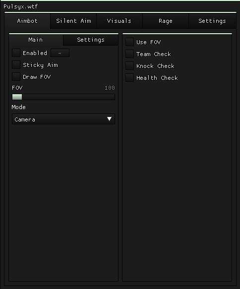 Pulsyx Menu